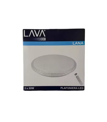 PLAFONIERA LED 3 CULORI  2*30W LANA + TELECOMANDA