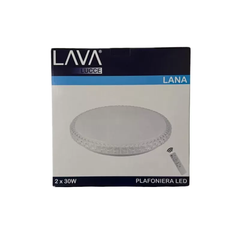 PLAFONIERA LED 3 CULORI  2*30W LANA + TELECOMANDA
